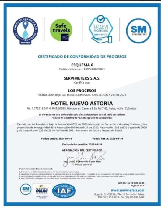 Hotel Nuevo Astoria Neiva  Ngoại thất bức ảnh